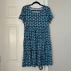Lilly Pulitzer Womens Jodee Swing Dress Low Tide Any Fin For You Size Small